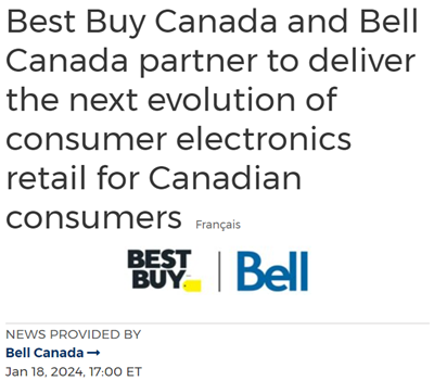 Best Buy Canada and Bell Canada partner to deliver the next