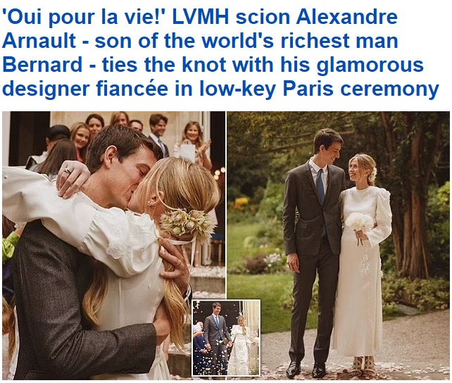 LVMH scion Alexandre Arnault ties the knot with Geraldine Guyot